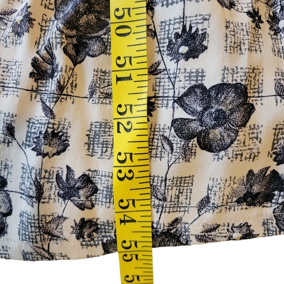 David Dart Dress Floral Checkered Blue Off White Size XL NWT Vintage NOS. - Picture 3 of 8